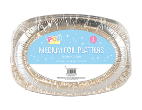 Medium Foil Platters 2pk
