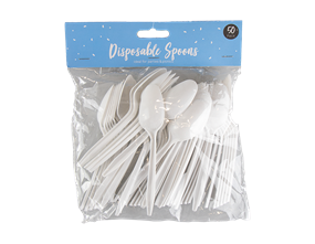 Wholesale Plastic spoons 50pk | Gem imports Ltd
