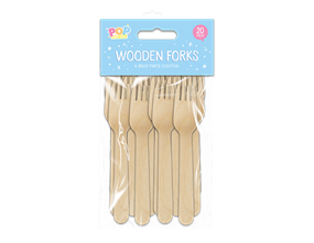 Wholesale Wooden Forks 20pk