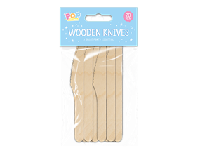 Wholesale Wooden Knives 20pk