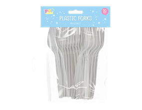 Wholesale Reusable Plastic Forks 50pk
