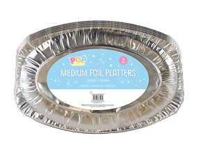 Medium Foil Platters 4pk