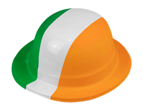 Wholesale Irish Flag Plastic Bowler Hat
