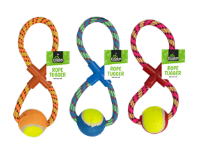 Wholesale Rope Dog Pull & Tug Toy With Ball | Gem Imports Ltd