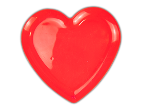 Wholesale Red plastic heart plate