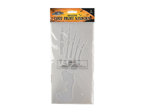 Wholesale Halloween Skeleton Foot Stencil 2 Pack | Gem Imports Ltd