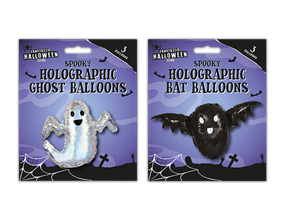 Wholesale Spooky Holographic Balloons 3pk