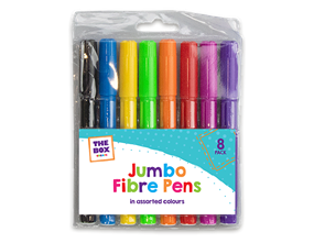 Wholesale Jumbo Fibre Pens - 8 Pack