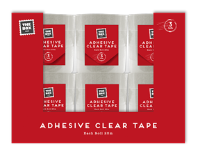 Wholesale Clear Adhesive Tape 3pk 25m
