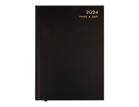 Wholesale 2024 Black A5 Page A Day Diary
