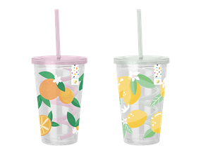 Wholesale Summer Party Fruit Cup & Swirly Straw