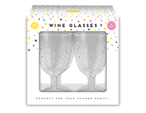 Plastic Wine Glasses 4pk