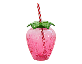 Wholesale Strawberry Cup with Straw