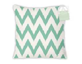 Wholesale Summer Zig Zag Sage Printed Water Repellent Outdoor Cushion