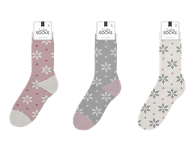 Wholesale Ladies snowflake thermal socks | Gem imports LTD.