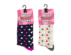 Wholesale Spotty thermal socks | Gem imports Ltd.