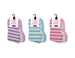 Wholesale Girls cosy socks 3 pairs | Gem imports Ltd