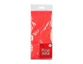 Wholesale Red Glitter Tissue Paper 6 Sheet