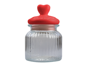 Wholesale Valentines Heart lid glass Jar | Gem Imports Ltd