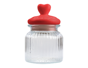 Wholesale Valentines Heart lid glass Jar