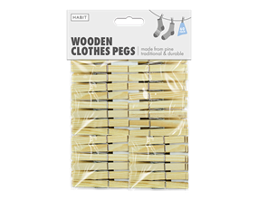Wooden Clothes Pegs 60pk