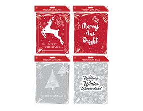 Wholesale Christmas Traditional Medium Gift Bags | Gem Imports Ltd
