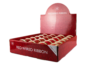 Wholesale Red Christmas Wired Ribbon | Gem Imports Ltd