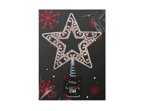 Wholesale Rose Gold Tree Top Stars | Pink Christmas Decoration Wholesalers