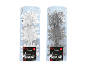 Wholesale Silver & White Hanging Snowflakes | Gem Imports Ltd
