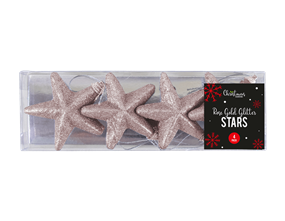 Wholesale Glittered Star Christmas Tree Decorations