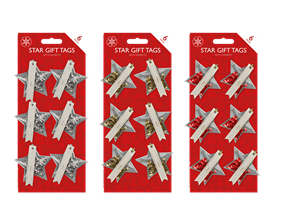 Wholesale Christmas Star Confetti Tags | Gem Imports Ltd