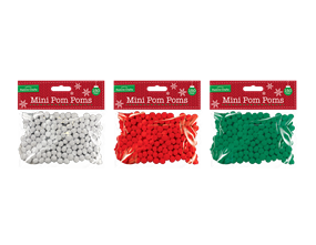 Wholesale Christmas Mini Pom-Poms | Gem Imports Ltd