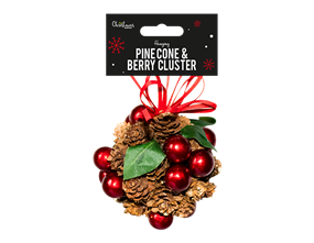 Wholesale Pine Cone And Berry Cluster Decoration | Gem Imports Ltd