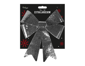 Wholesale Christmas Silver Extra Large Foil Bow
