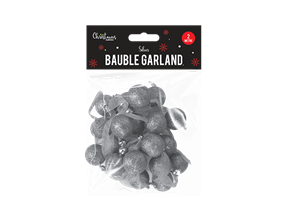 Wholesale Christmas Silver Bauble Garland 2m | Gem Imports Ltd