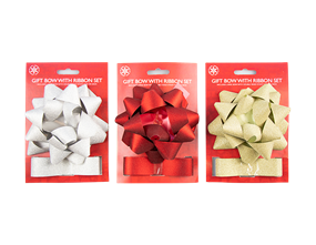 Wholesale Christmas Gift Bow With Ribbon Set | Gem Imports Ltd