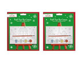 Wholesale Christmas Paint your own canvas with stand | Gem imports Ltd