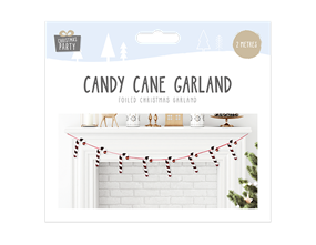 Wholesale foiled candy cane garland 2m | Gem imports Ltd