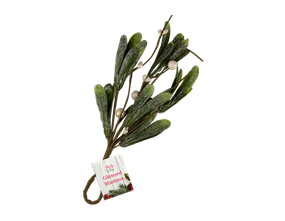 Wholesale Glittered mistletoe Hanging Decorations 23.5 x 10cm | Gem imports Ltd