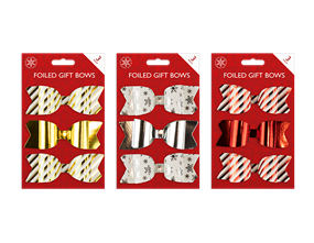 Wholesale Foiled Gift bows 3pk | Gem imports Ltd