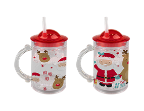 Wholesale Kids Glitter cup and straw | Gem imports Ltd