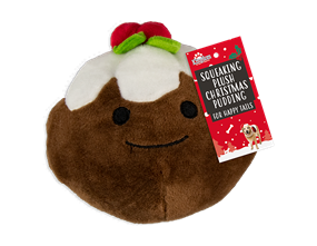 Wholesale Small squeaking Plush Christmas Pudding | Gem imports Ltd