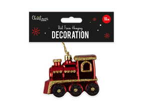 Wholesale Red Train Hanging Decoration 10cm | Gem imports Ltd
