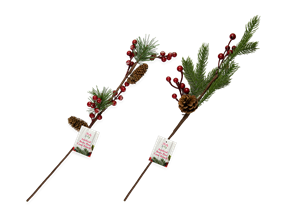 Wholesale Artificial Berry/ Pine cone Branch 55cm
