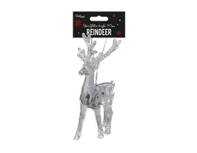 Wholesale Silver Glitter Acrylic Reindeer