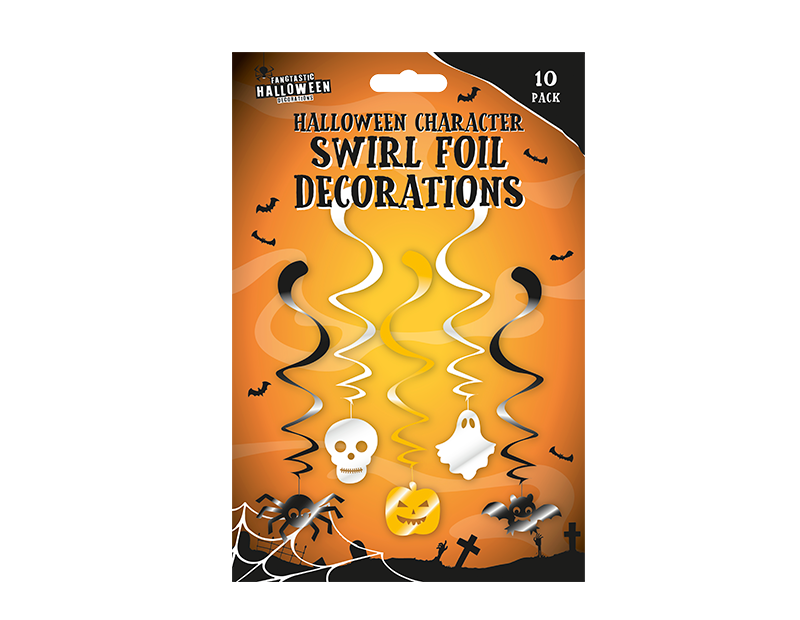 Halloween Character Swirl Decorations - 10 Pack