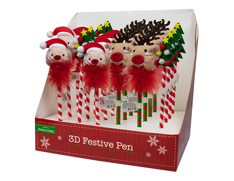 Wholesale 3D Christmas Pen PDQ