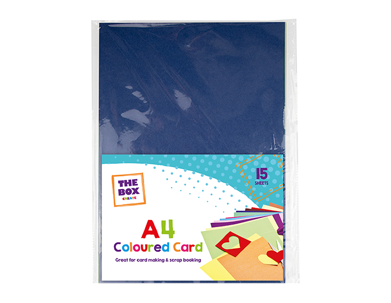 A4 Coloured Card 15pk