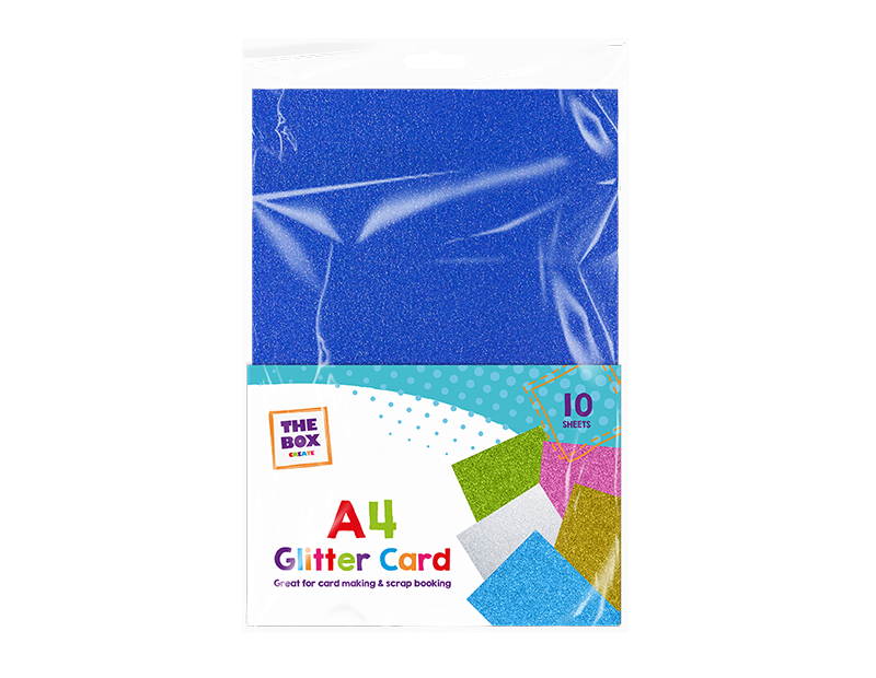 A4 Glitter Card - 10 Pack