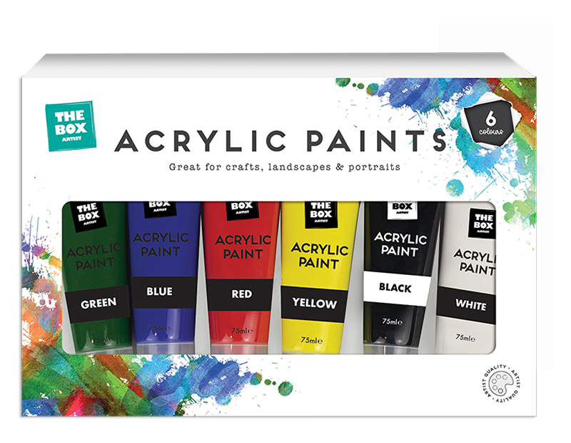 Acrylic Paints 75ml 6pk